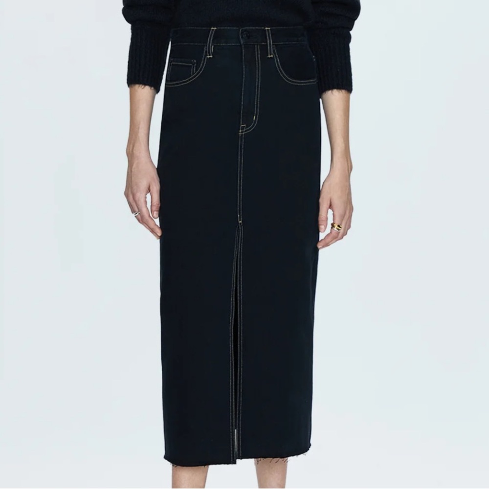 Pistola Alice High Rise Midi Skirt in Nior. Size 24. NWT